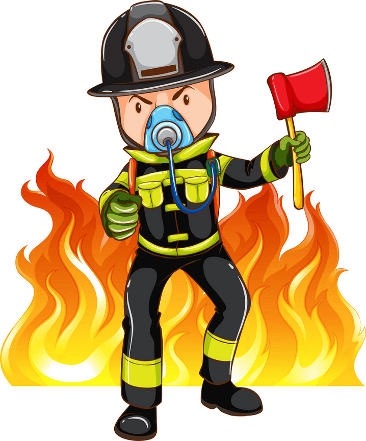 Firefighter clipart png image