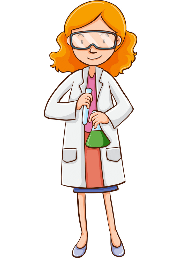 Girl Scientist clipart free image