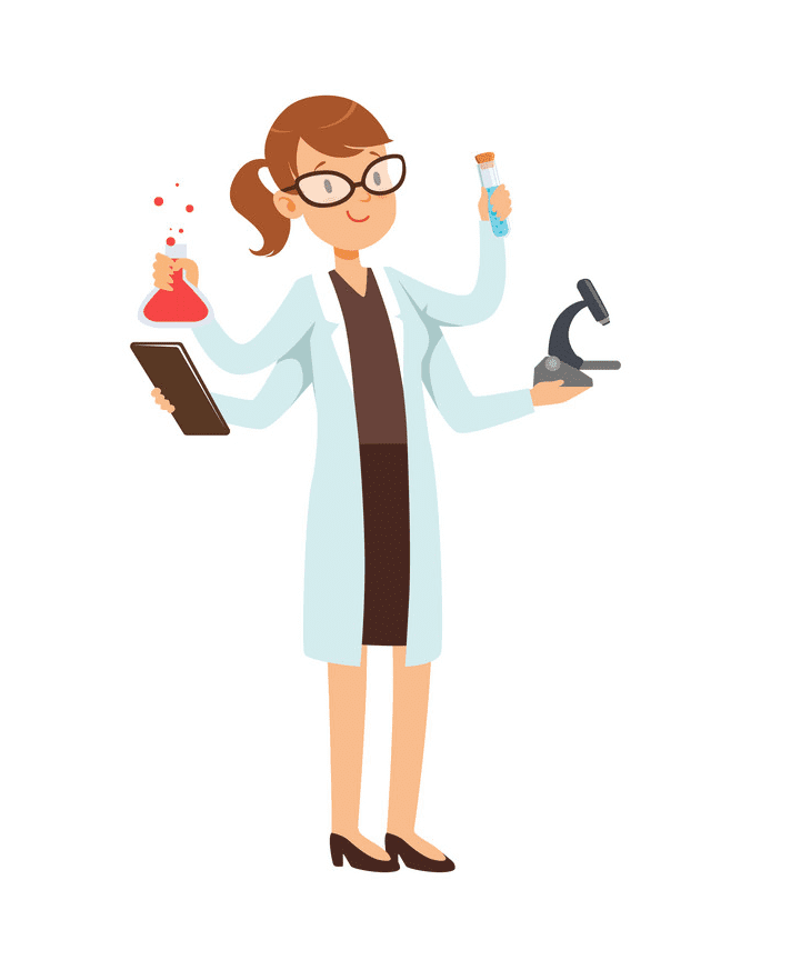 Girl Scientist clipart png download