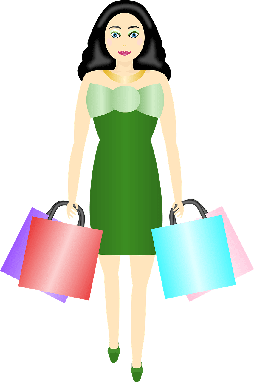 Girl Shopping clipart transparent image