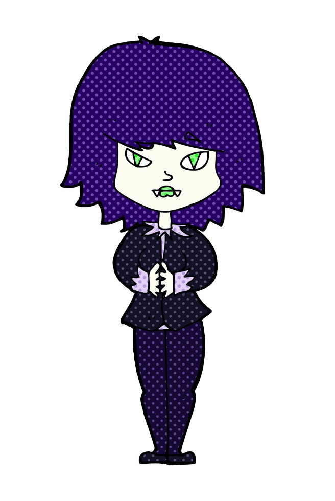 Girl Vampire clipart png free