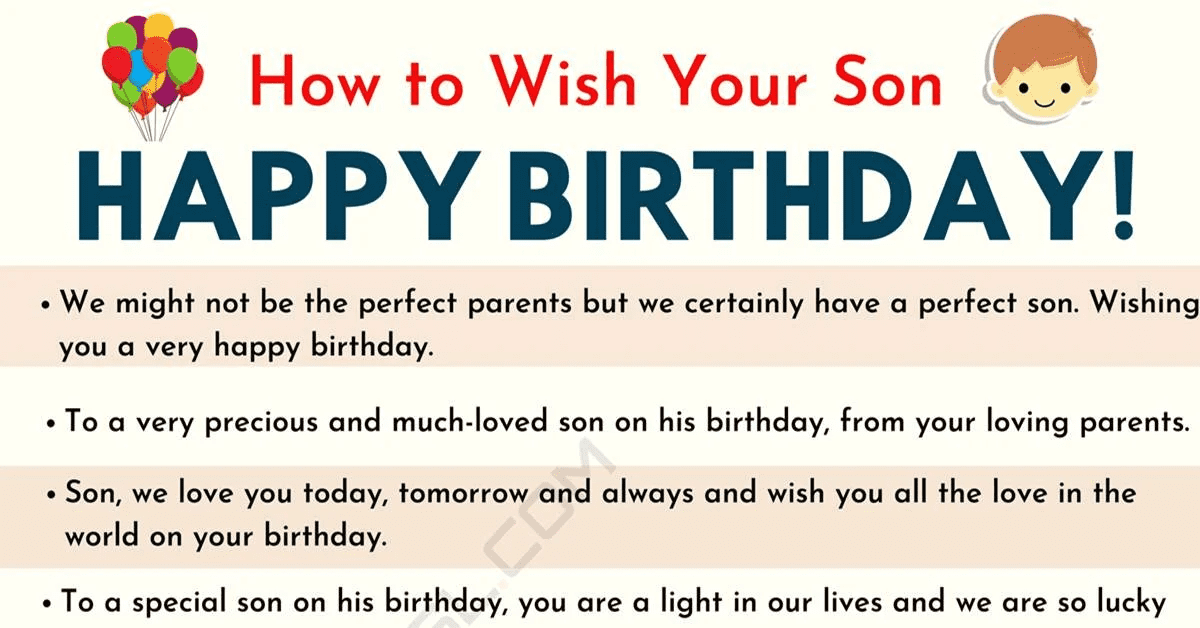 Happy Birthday Wishes for son