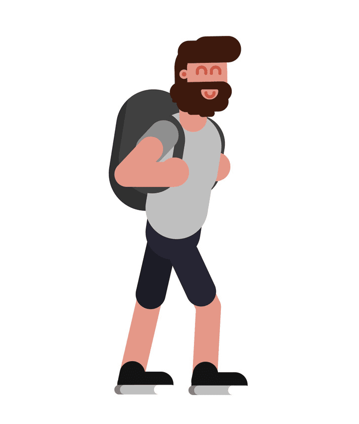 Man Walking clipart for kid