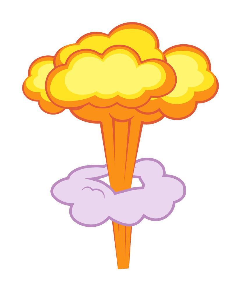 Nuclear Explosion clipart for kids