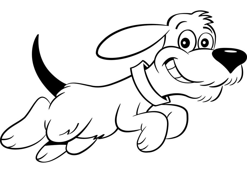 Puppy Clipart Black and White for free