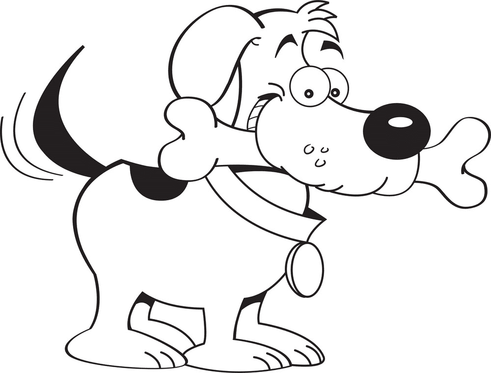 Puppy Clipart Black and White free