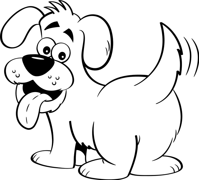 Puppy Clipart Black and White images