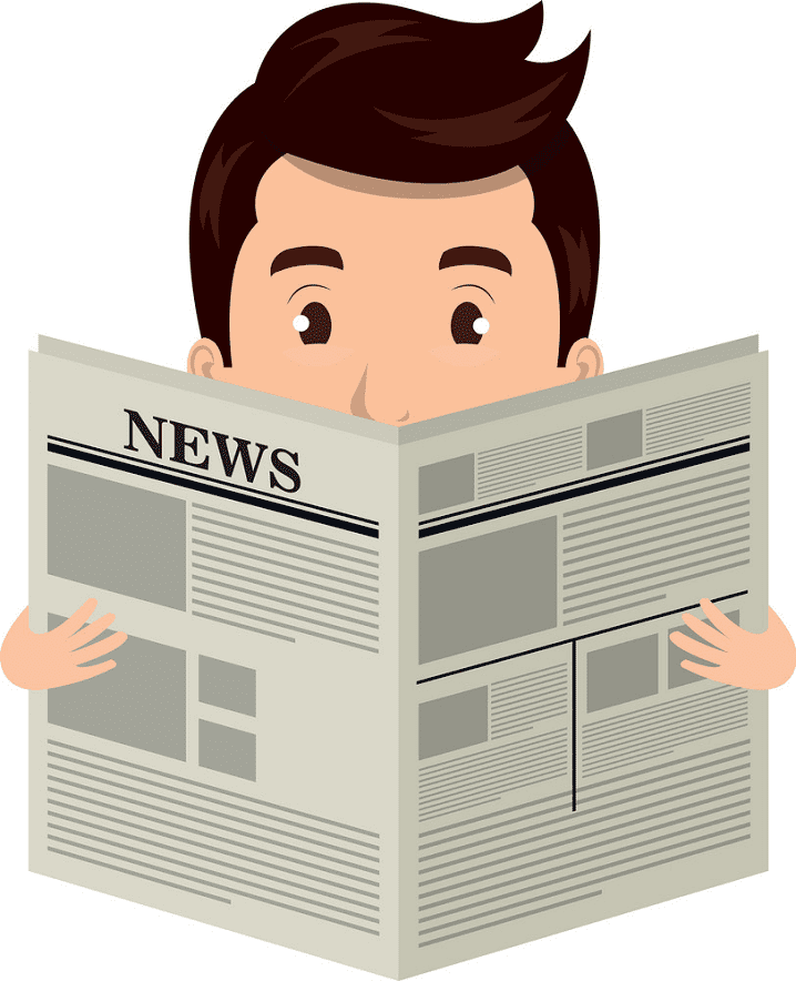 Reading Newspaper clipart for free