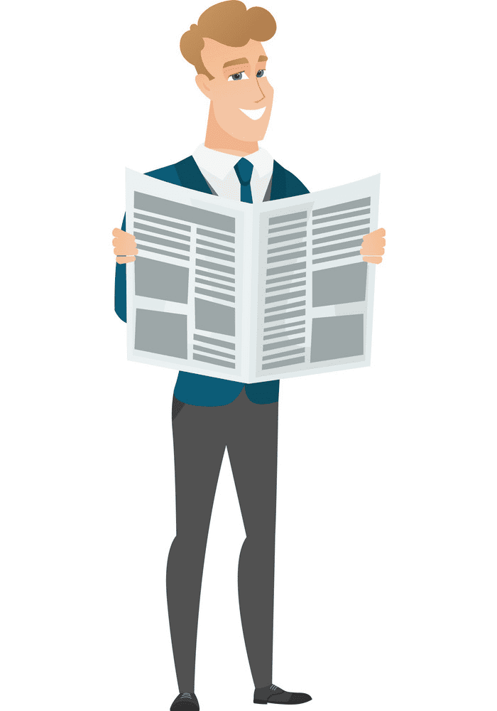 Reading Newspaper clipart images