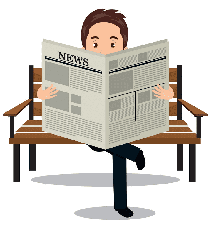 Reading Newspaper clipart png