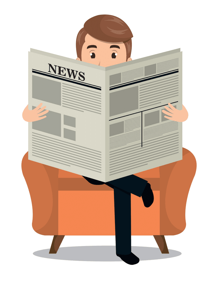 Reading Newspaper clipart