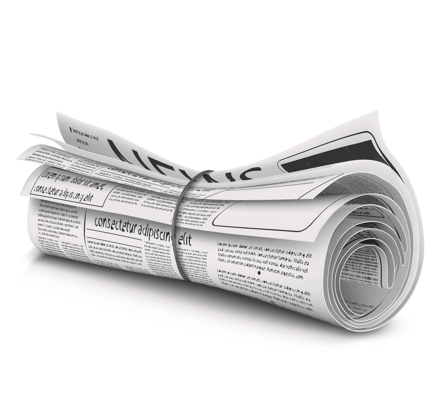 Rolled Newspaper clipart for free