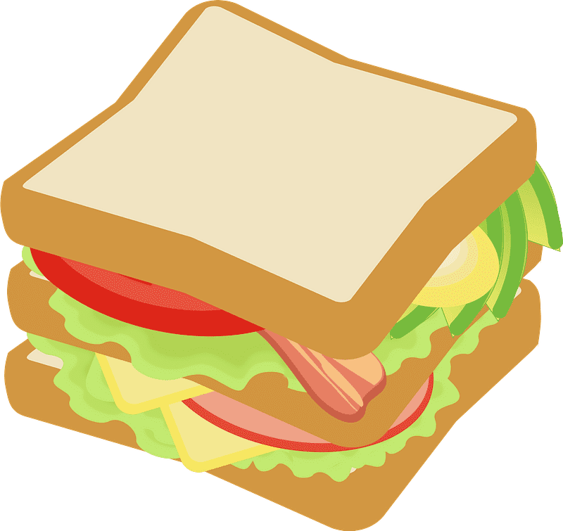 Sandwich clipart transparent background 8