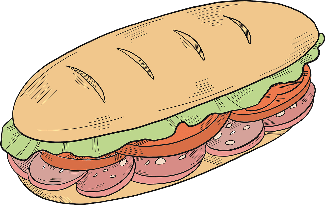 Sandwich clipart transparent for kids