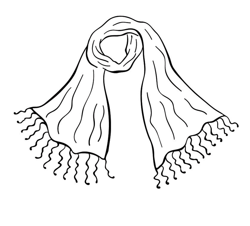 Scarf Clipart Black and White download