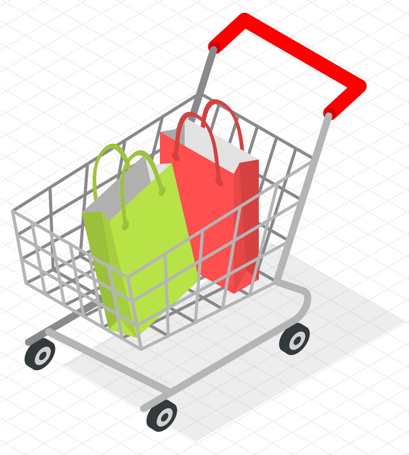 Shopping Cart clipart png for kid