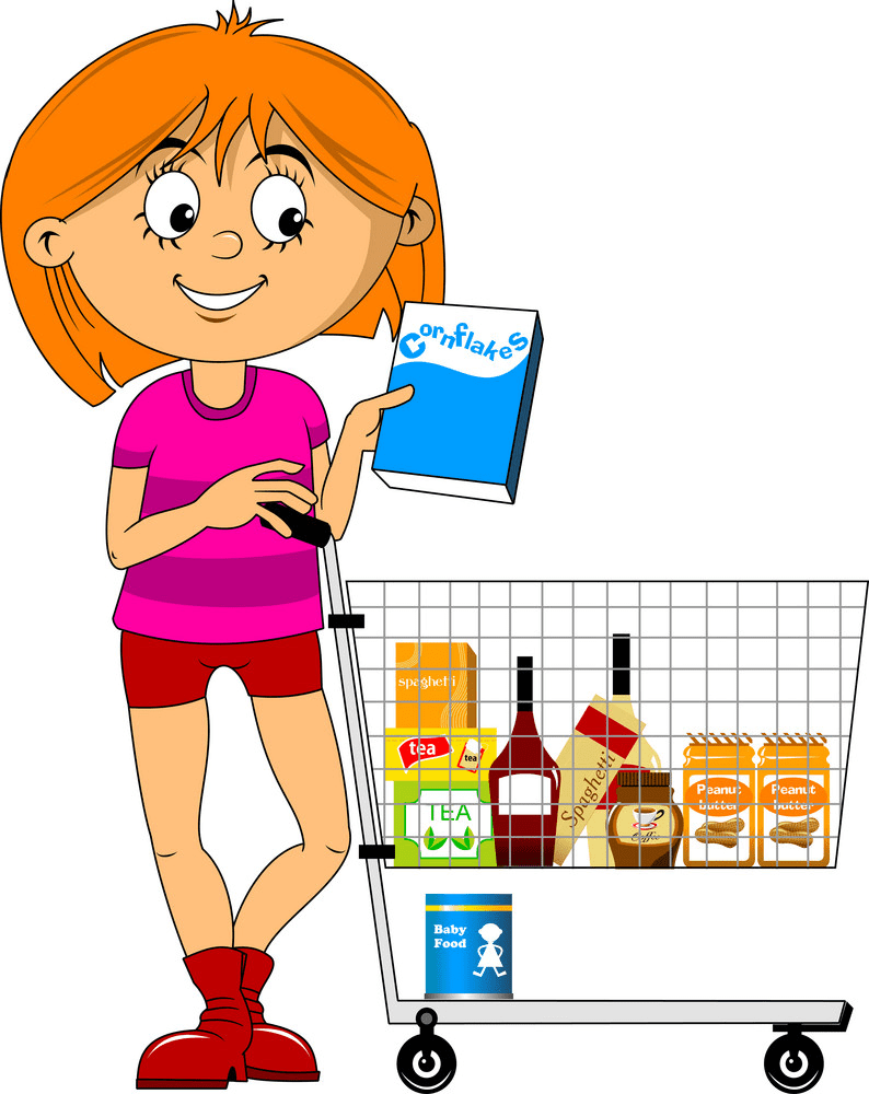 Shopping clipart free for kids