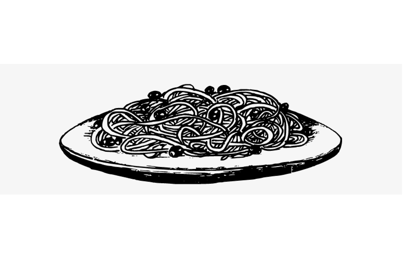 Spaghetti Clipart Black and White png image