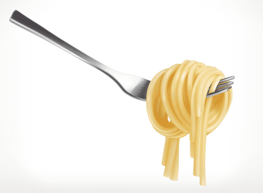 Spaghetti on Fork clipart free