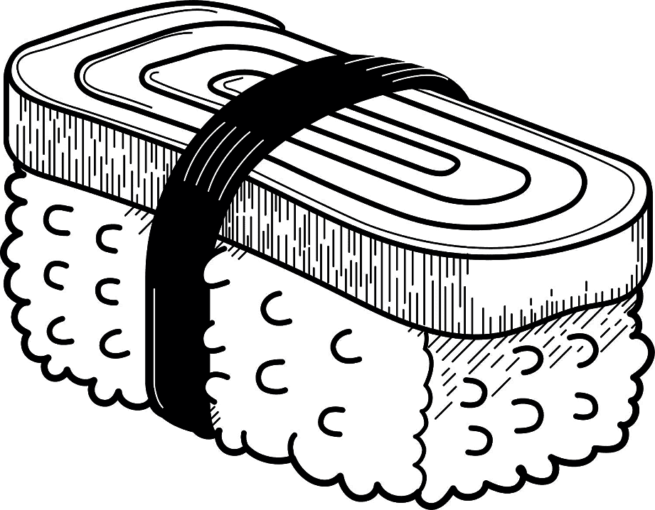 Sushi Clipart Black and White free images
