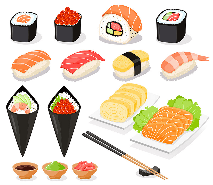 Sushi clipart for kids
