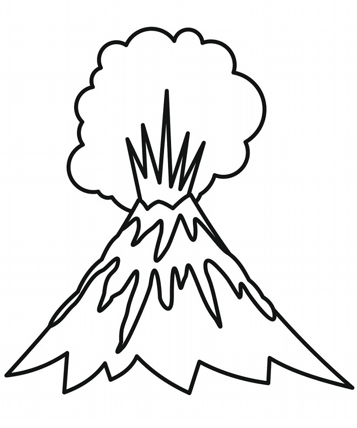 Volcano Black and White clipart png images