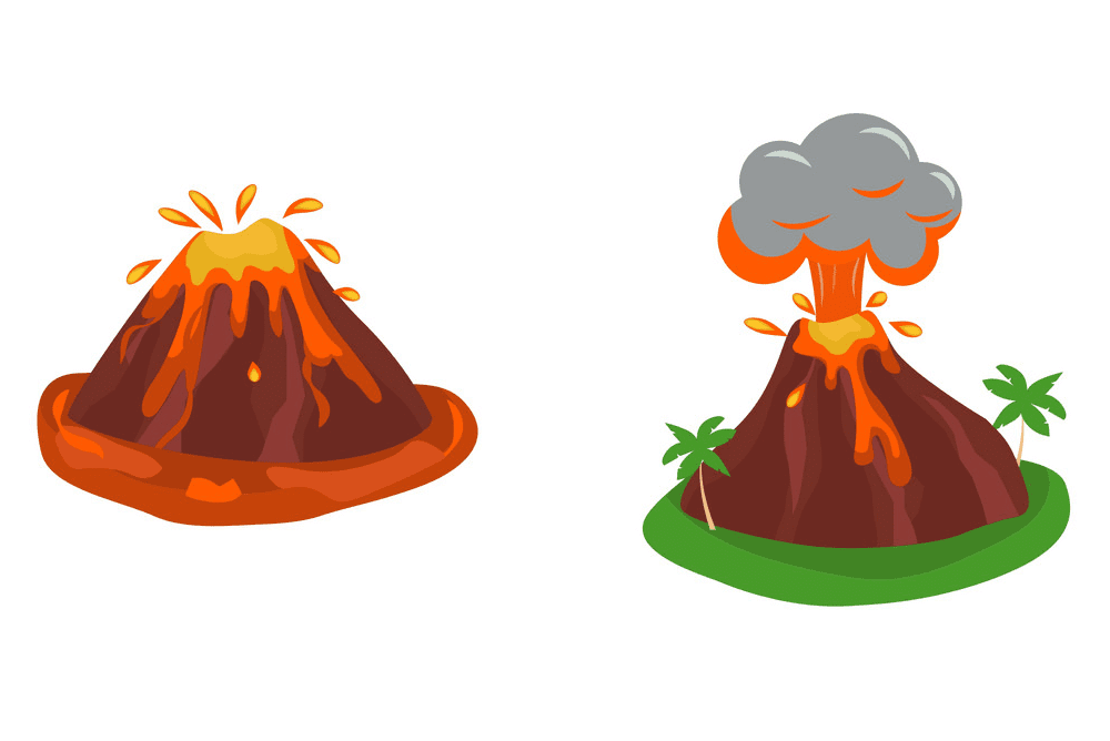 Volcano clipart 10