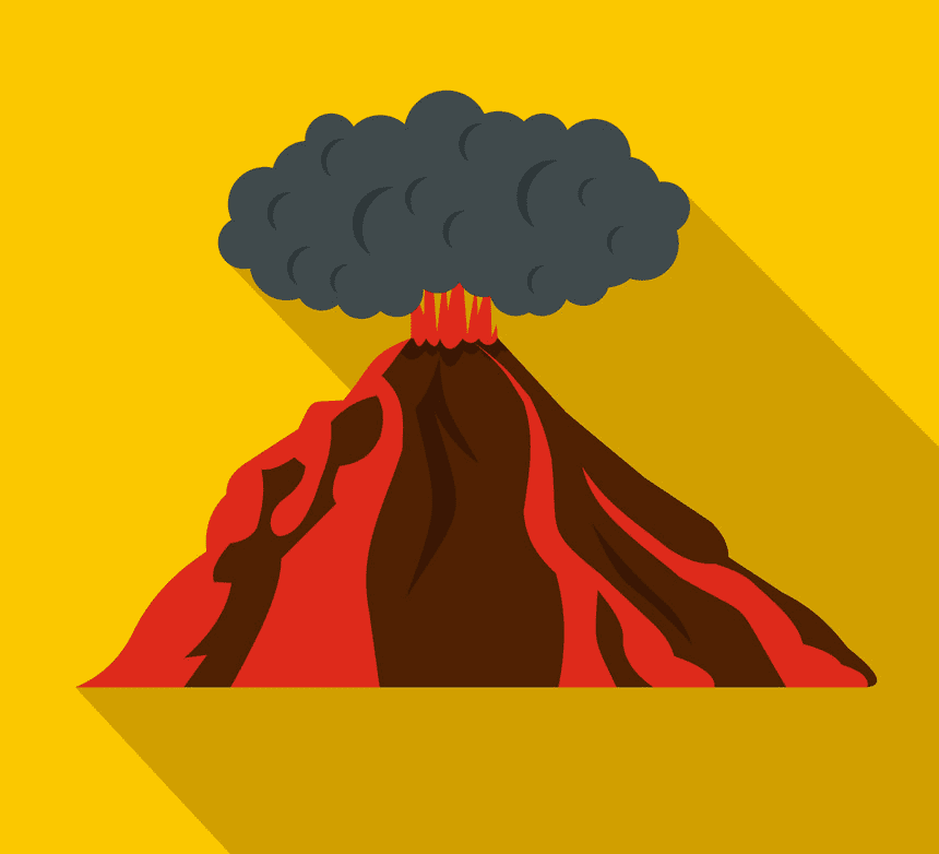 Volcano clipart 4