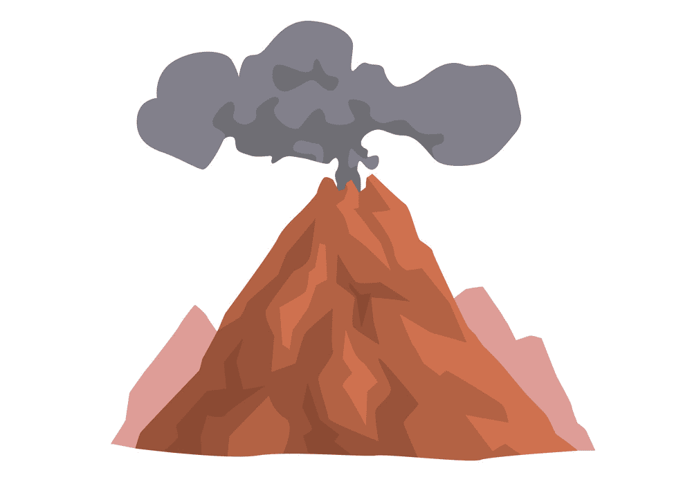 Volcano clipart 8