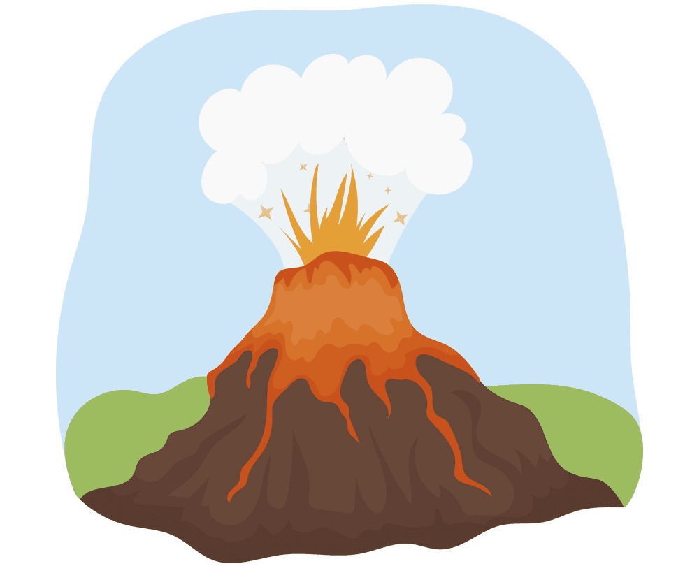 Volcano clipart download