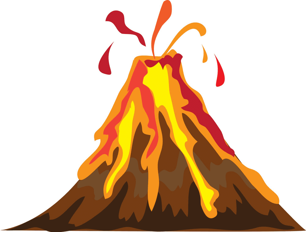 Volcano clipart for free