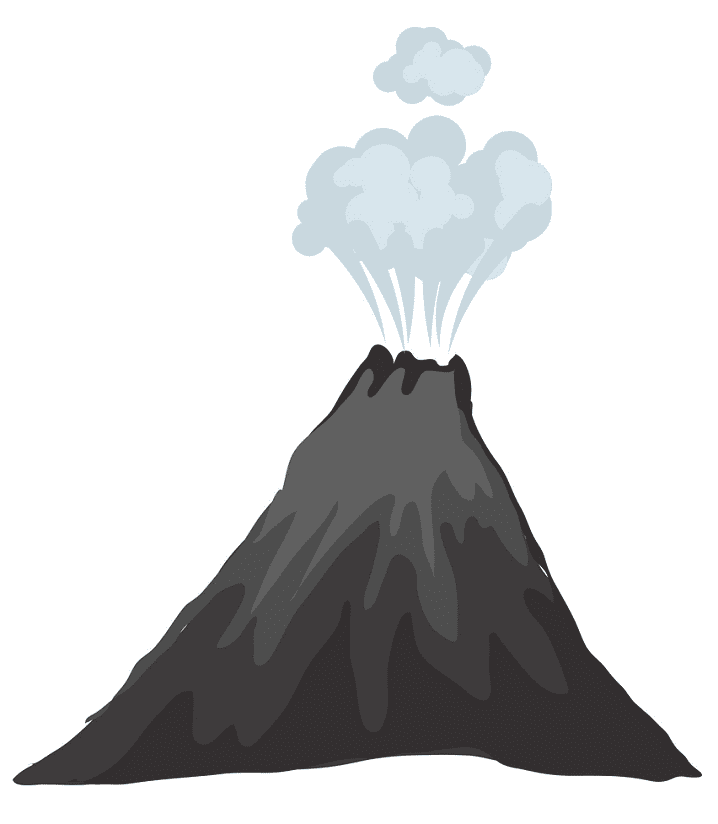 Volcano clipart free 2