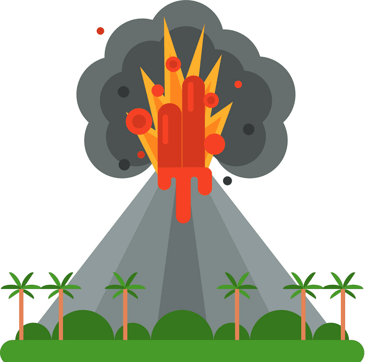 Volcano clipart free download