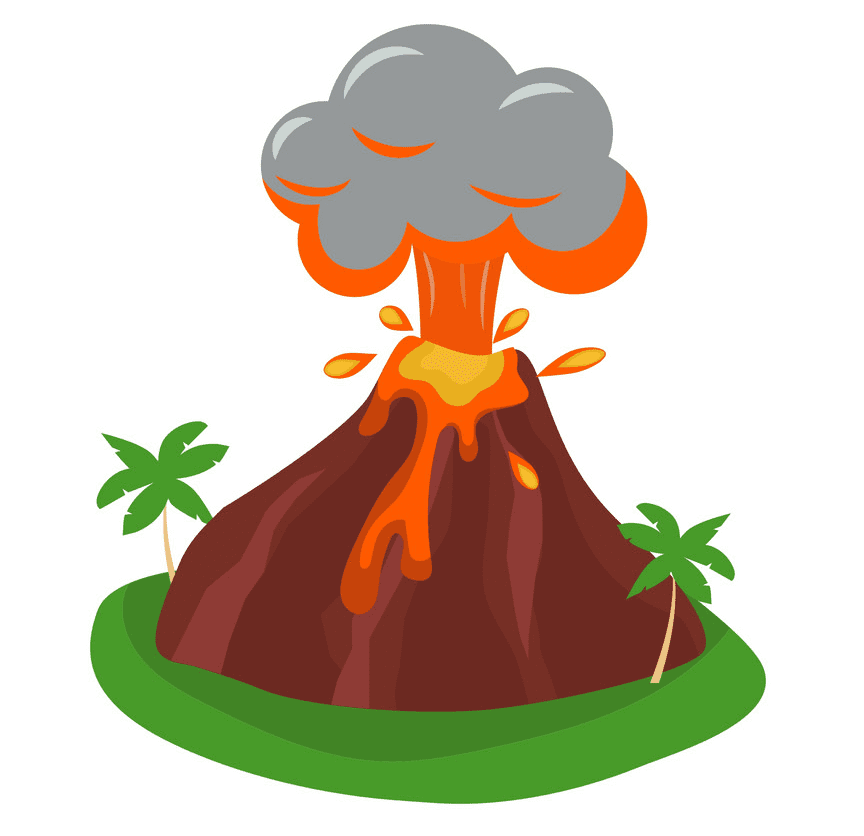 Volcano clipart image