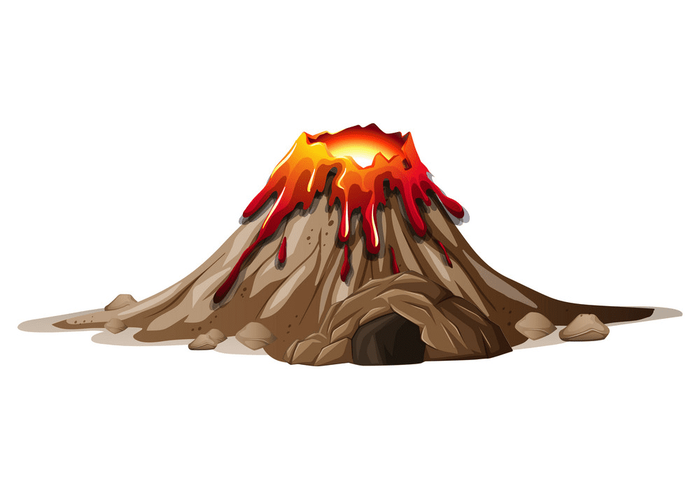 Volcano clipart png 1