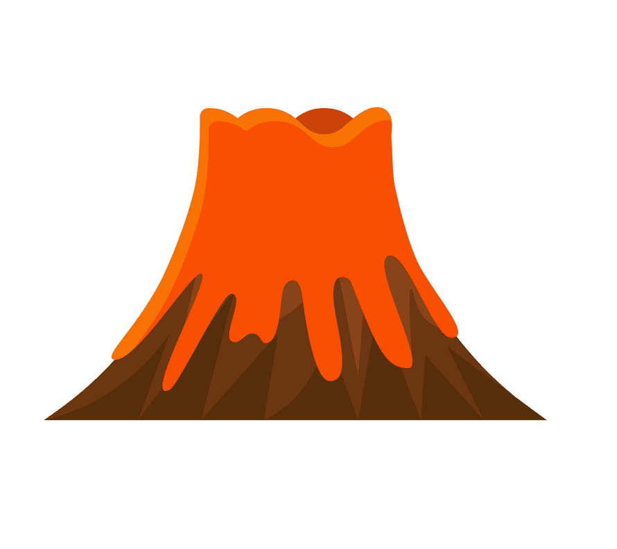 Volcano clipart png 10