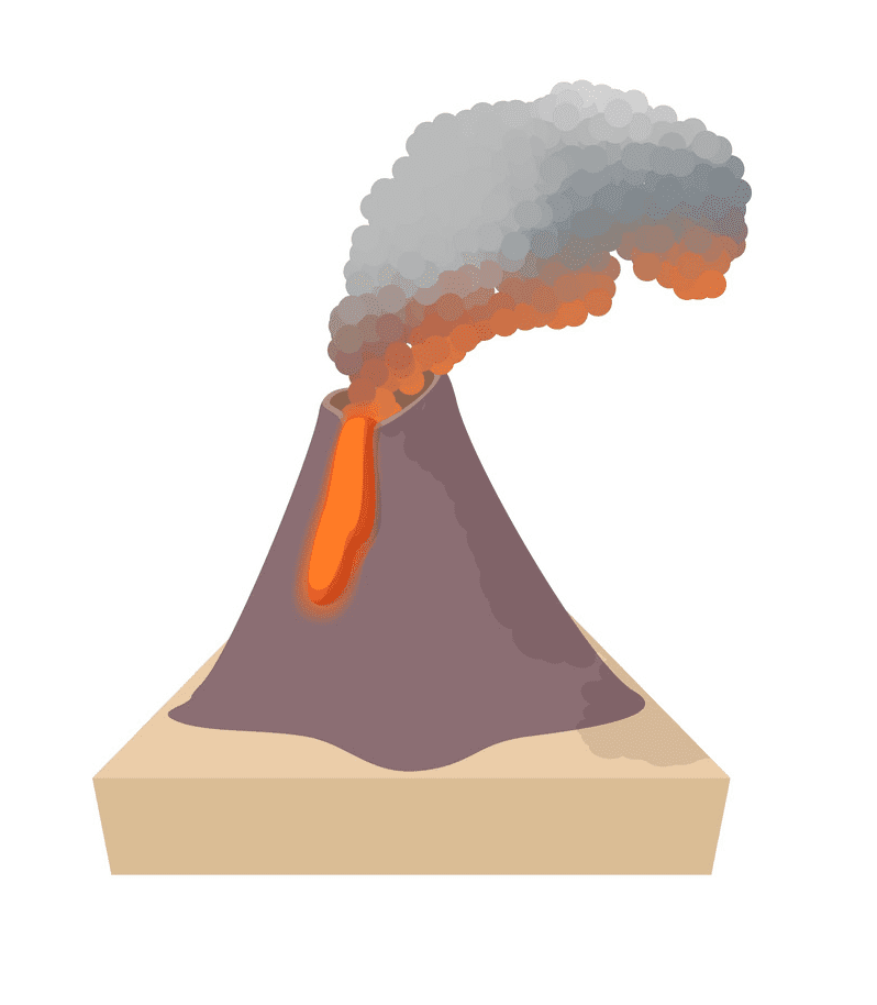 Volcano clipart png 2