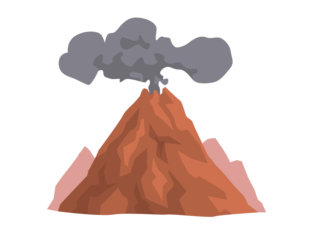Volcano clipart png 3