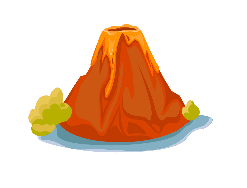 Volcano clipart png 5