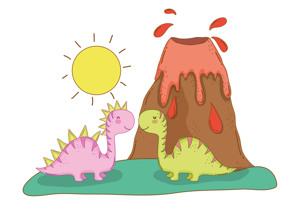 Volcano clipart png 7