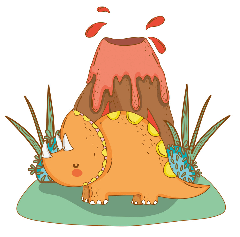 Volcano clipart png 8