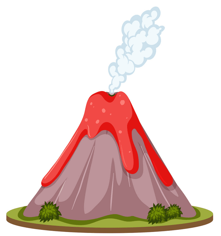 Volcano clipart png 9