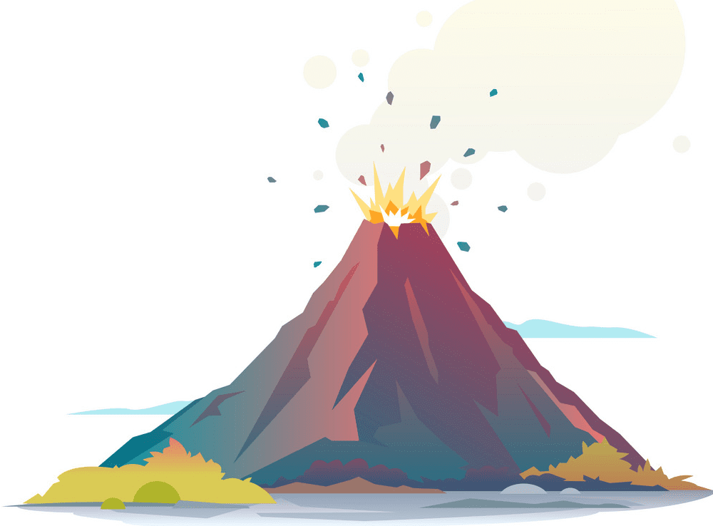 Volcano clipart png free