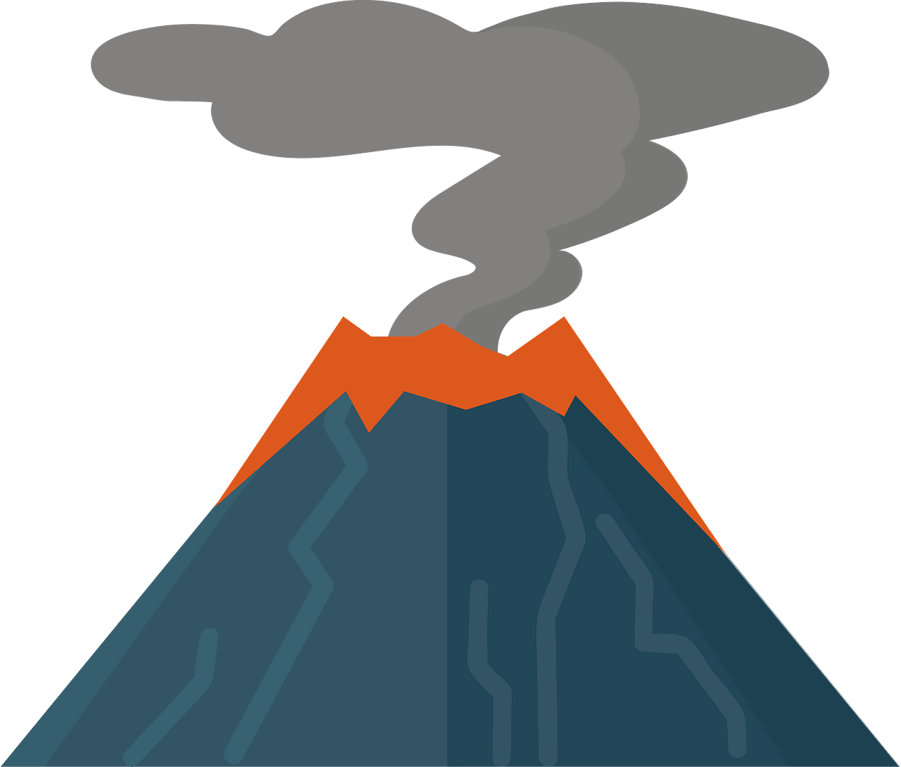 Volcano clipart transparent 3