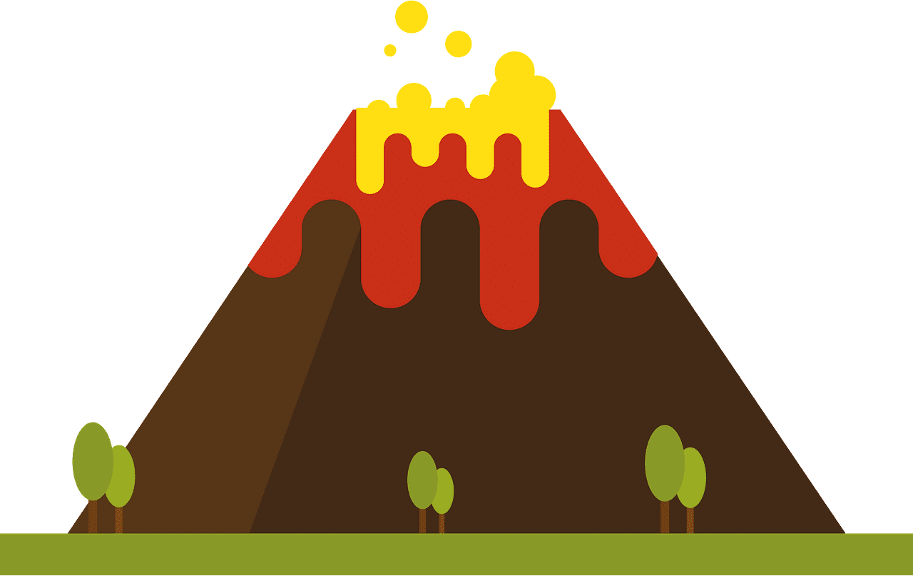 Volcano clipart transparent 6