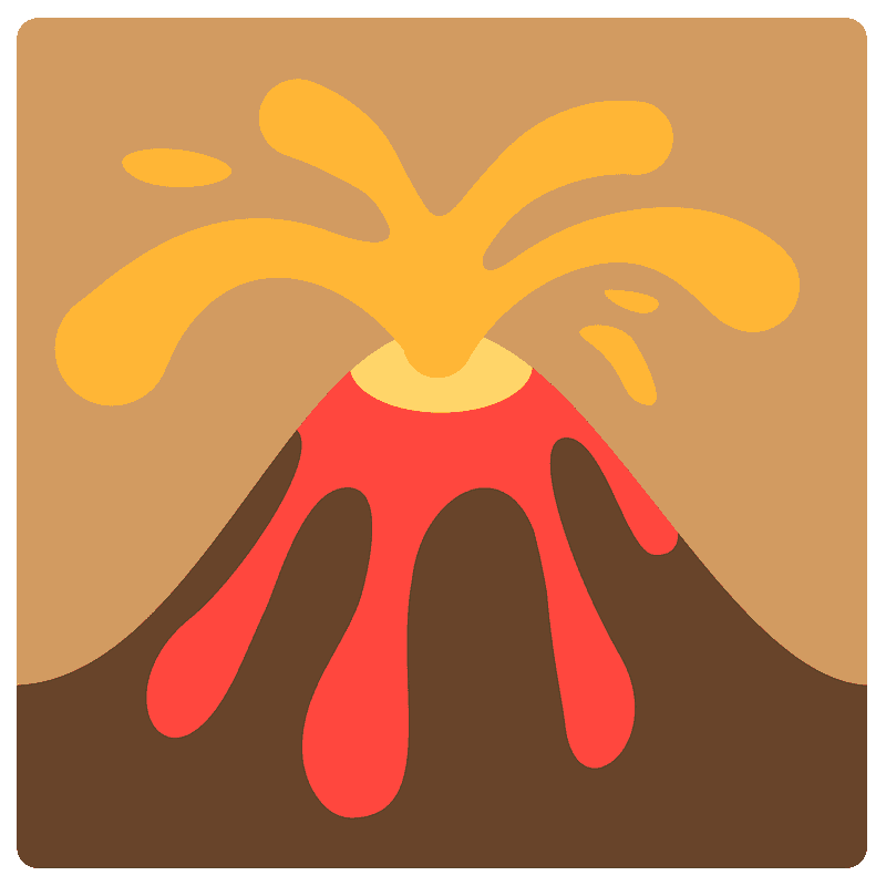 Volcano clipart transparent background 3