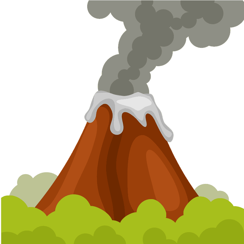 Volcano clipart transparent background 5