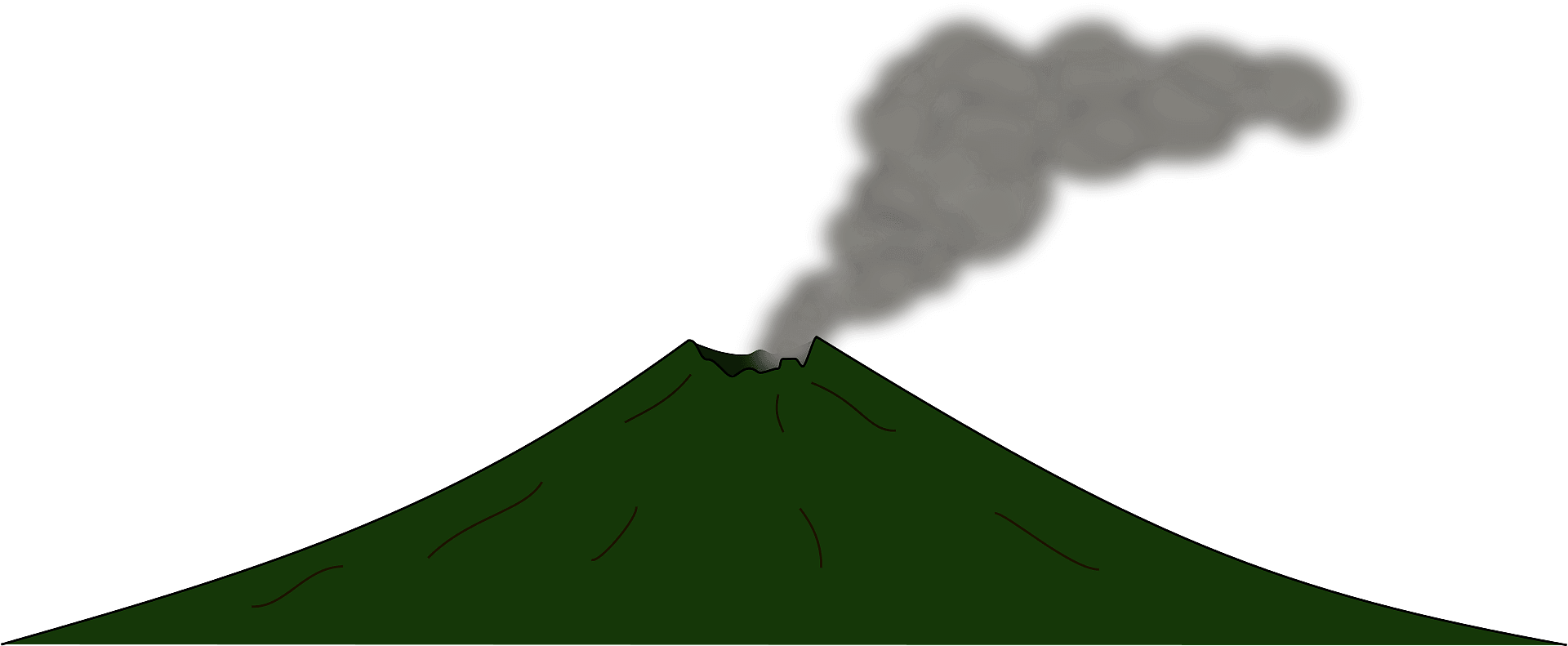 Volcano clipart transparent