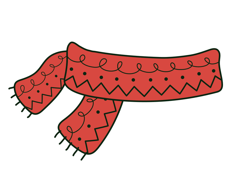 Winter Scarf clipart png for kid