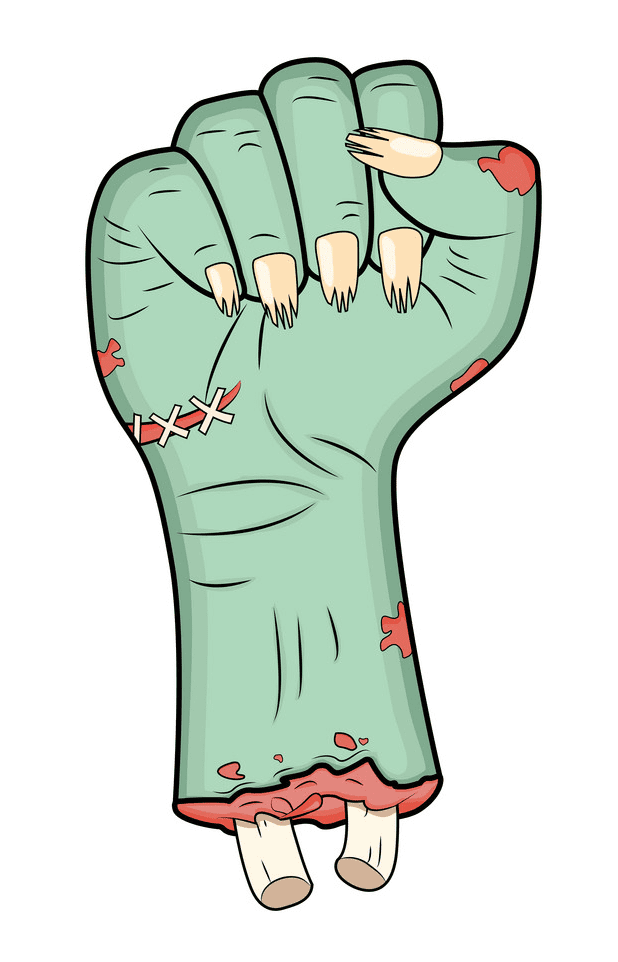 Zombie Hand clipart for free